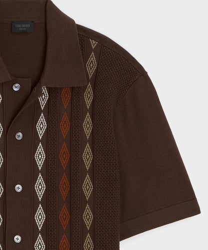 Palmetto Sweater Polo - Umber