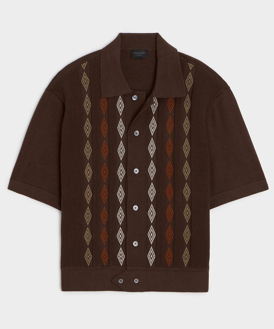 Palmetto Sweater Polo - Umber