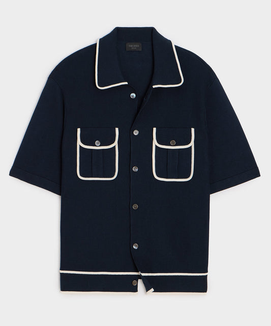 Wynwood Sweater Polo - Navy