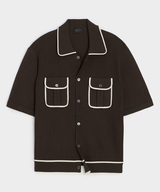 Wynwood Sweater Polo - Saddle Brown