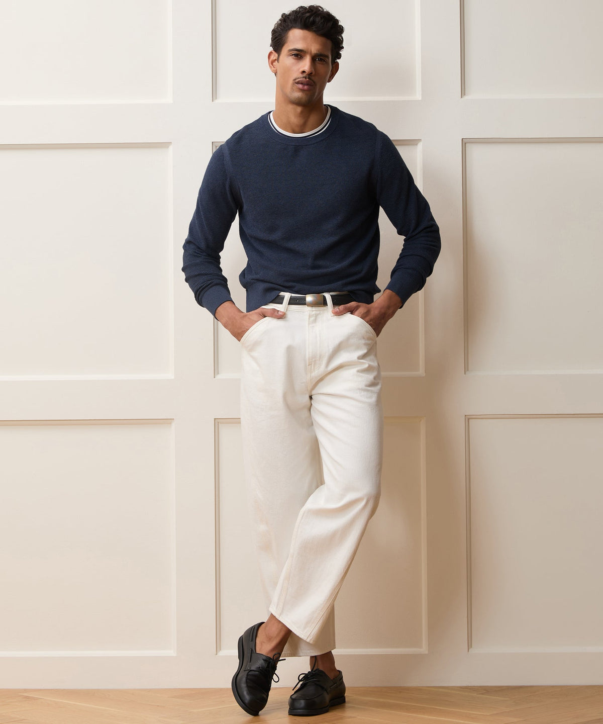 Vista Crewneck Sweater - Heather Navy