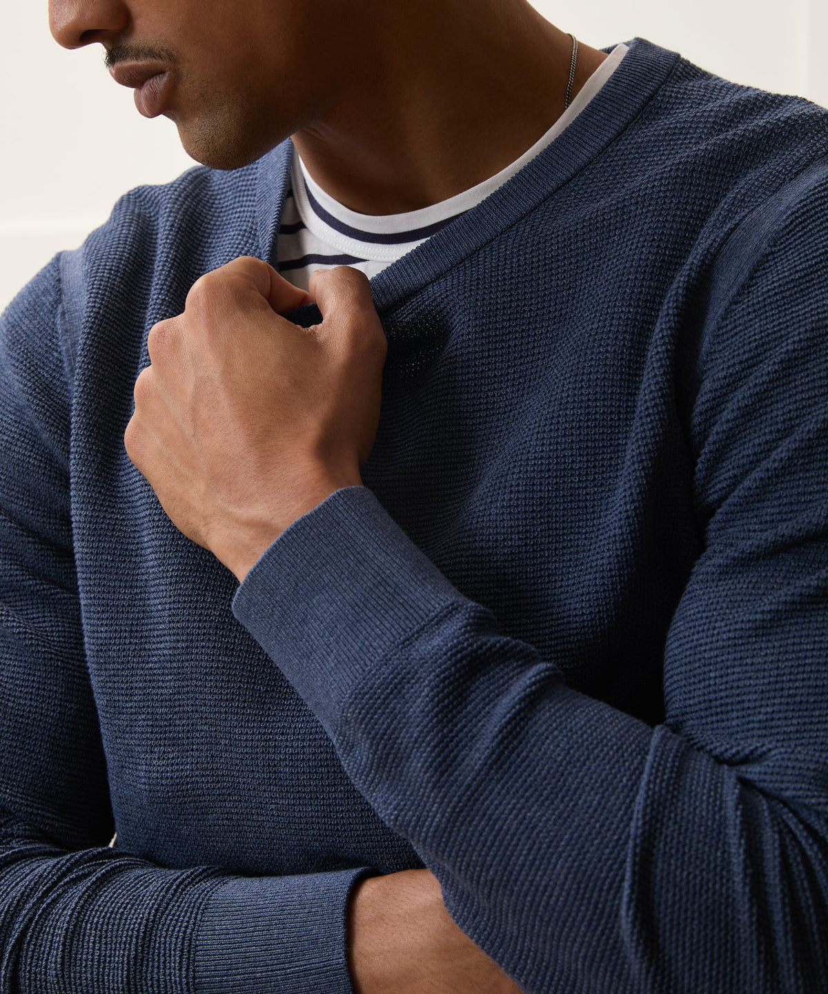 Vista Crewneck Sweater - Heather Navy
