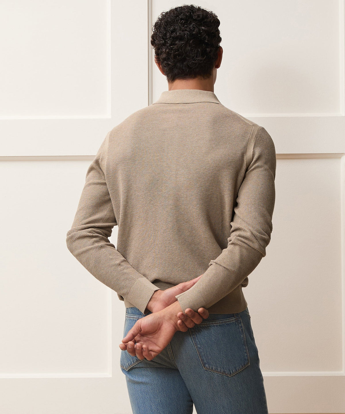 Vista Sweater Polo - Heather Taupe