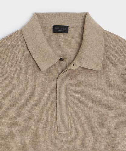 Vista Sweater Polo - Heather Taupe