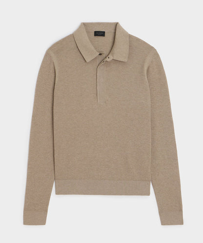 Vista Sweater Polo - Heather Taupe