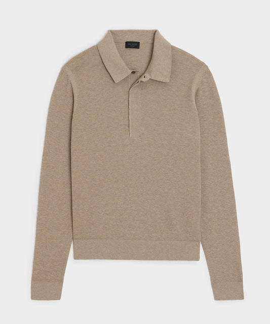 Vista Sweater Polo - Heather Taupe