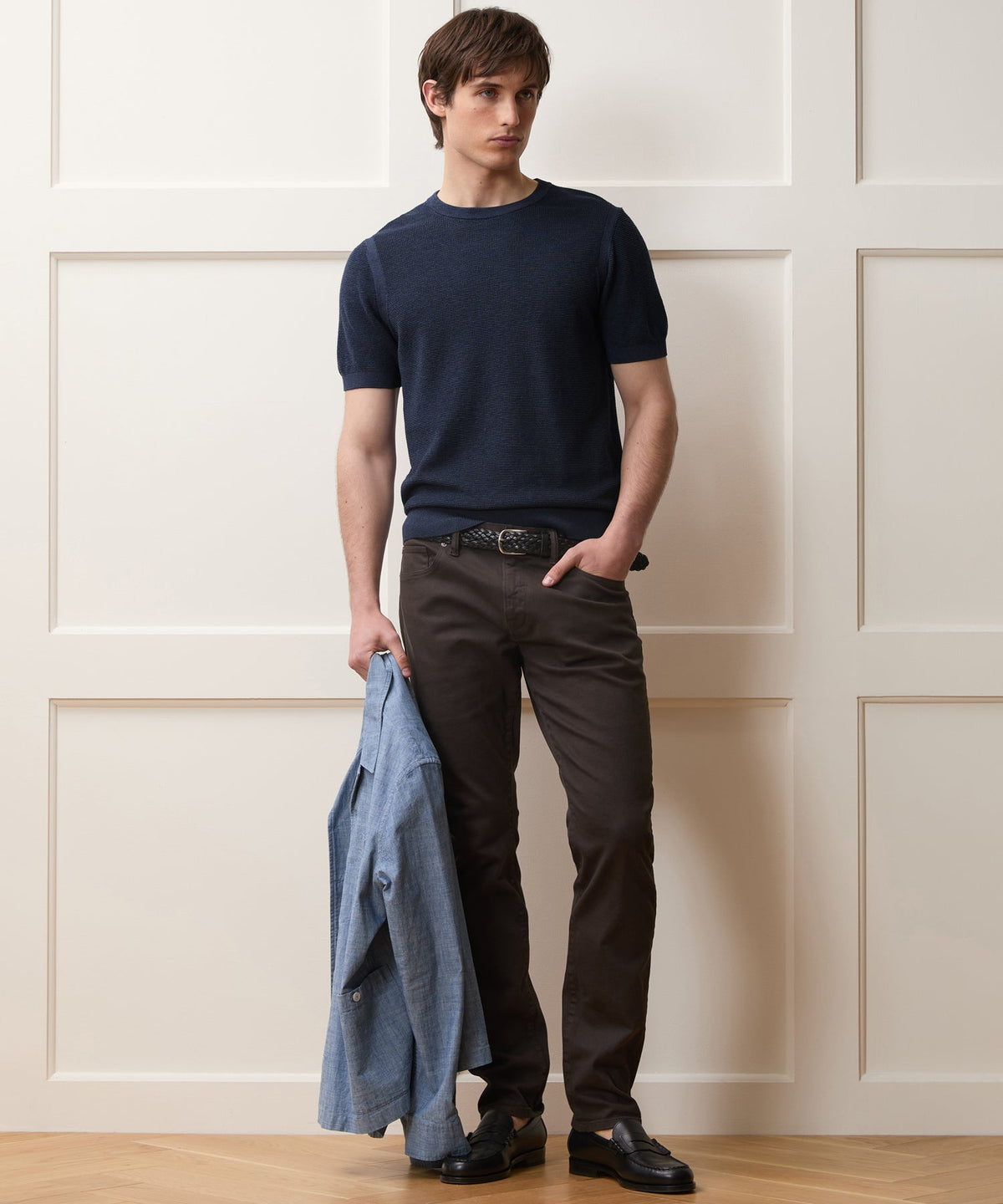 Vista Sweater Tee - Heather Navy