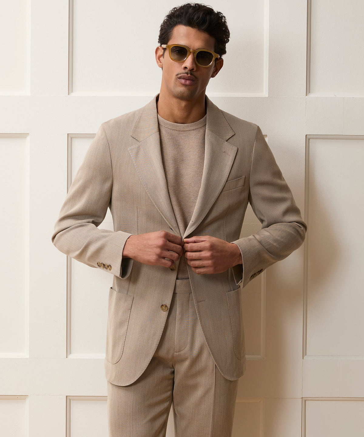 Italian Cavalry Twill Madison Jacket - Tan
