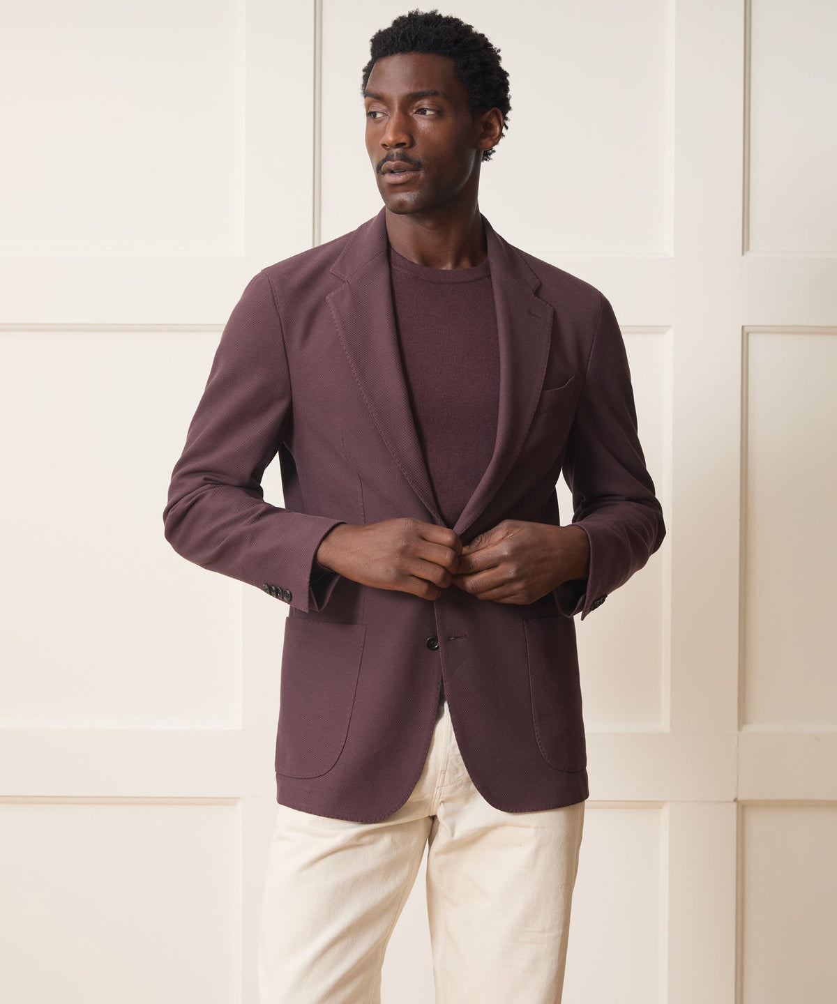 Silk-Cashmere Crewneck Sweater - Raisin