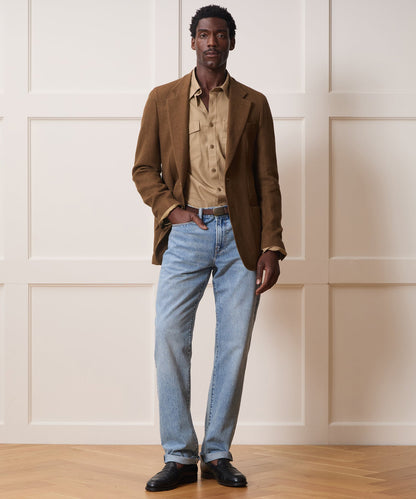 Italian Herringbone Sport Coat - Straw