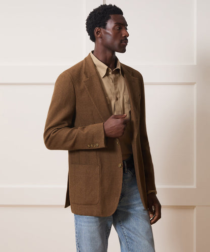 Italian Herringbone Sport Coat - Straw