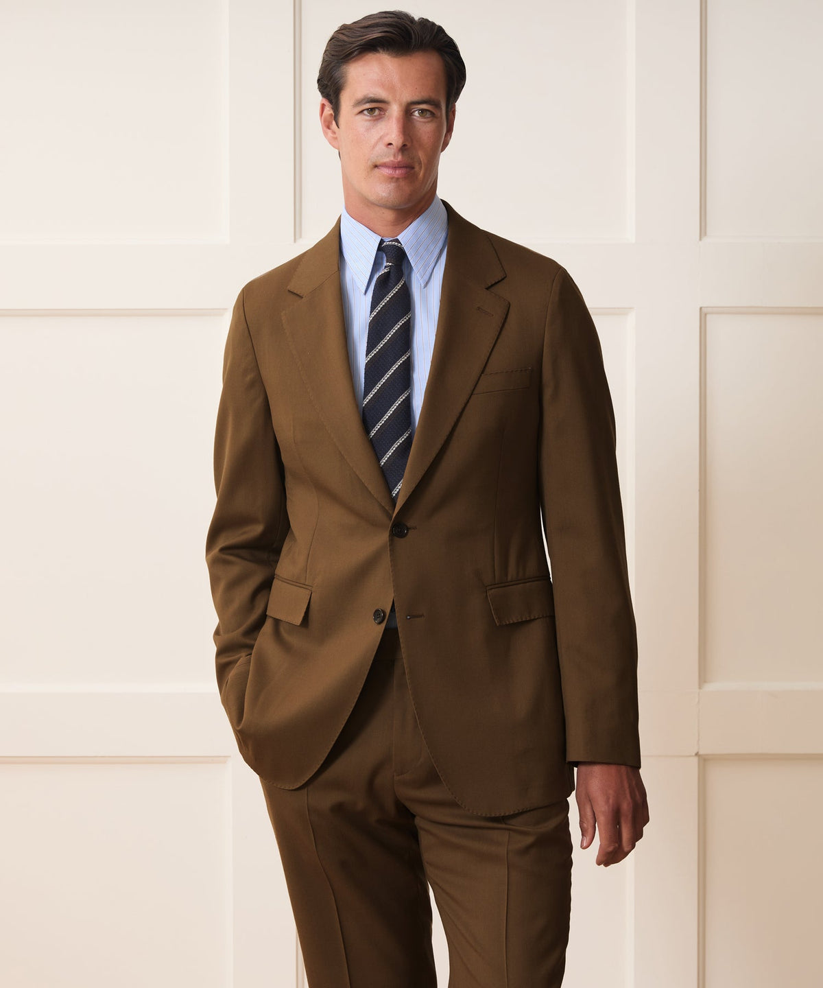 Italian Gabardine Sutton Jacket - Caramel