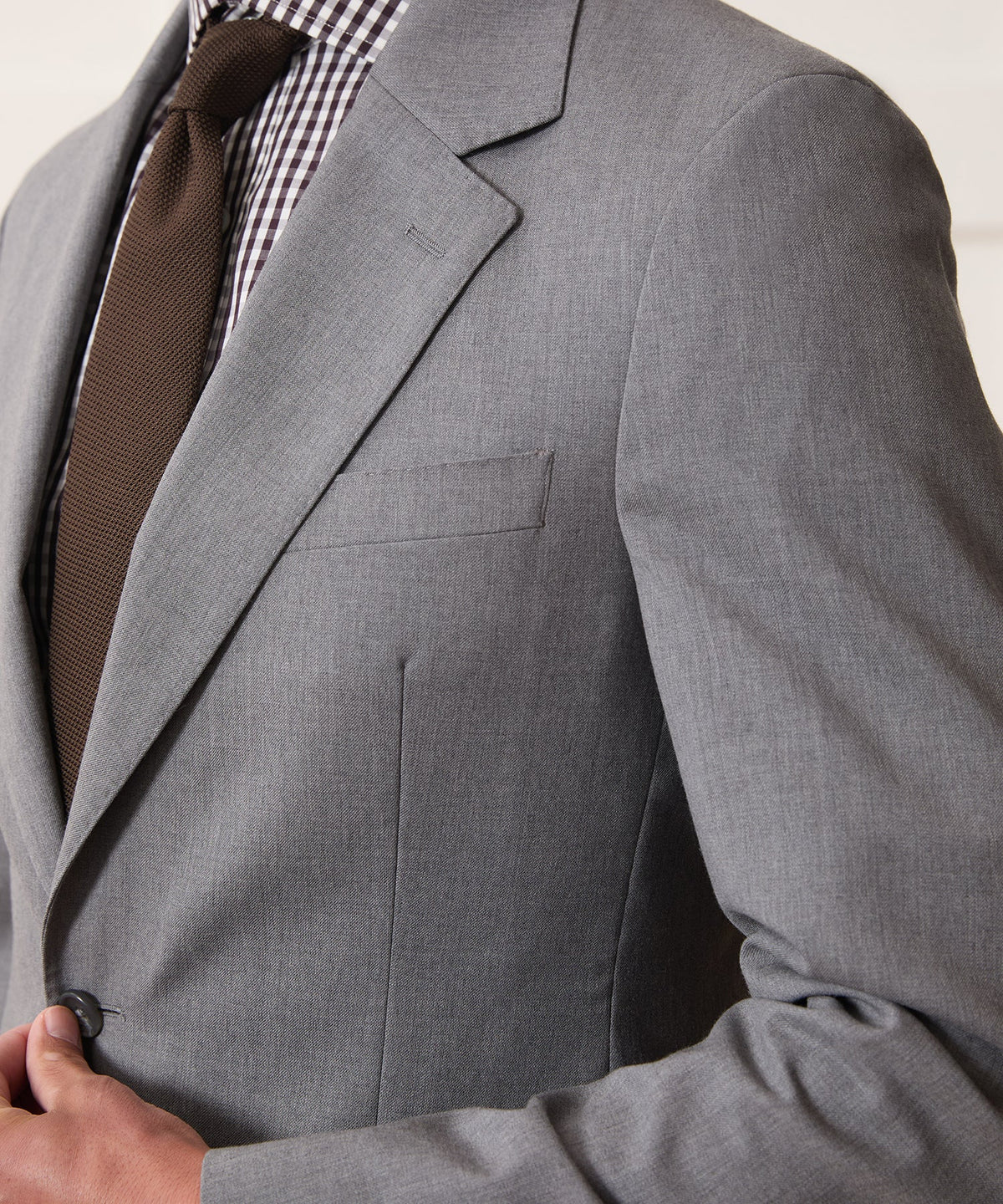 Italian Gabardine Sutton Jacket - Light Grey