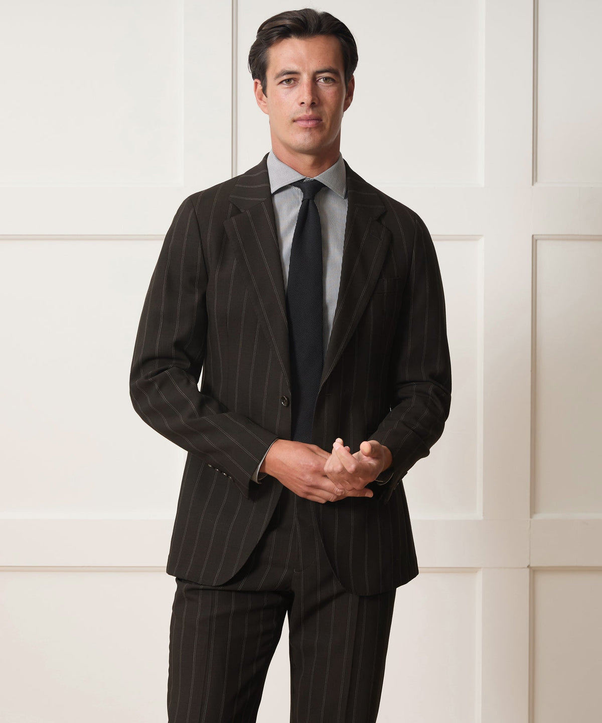 Italian Lightweight Sutton Jacket - Dark Brown