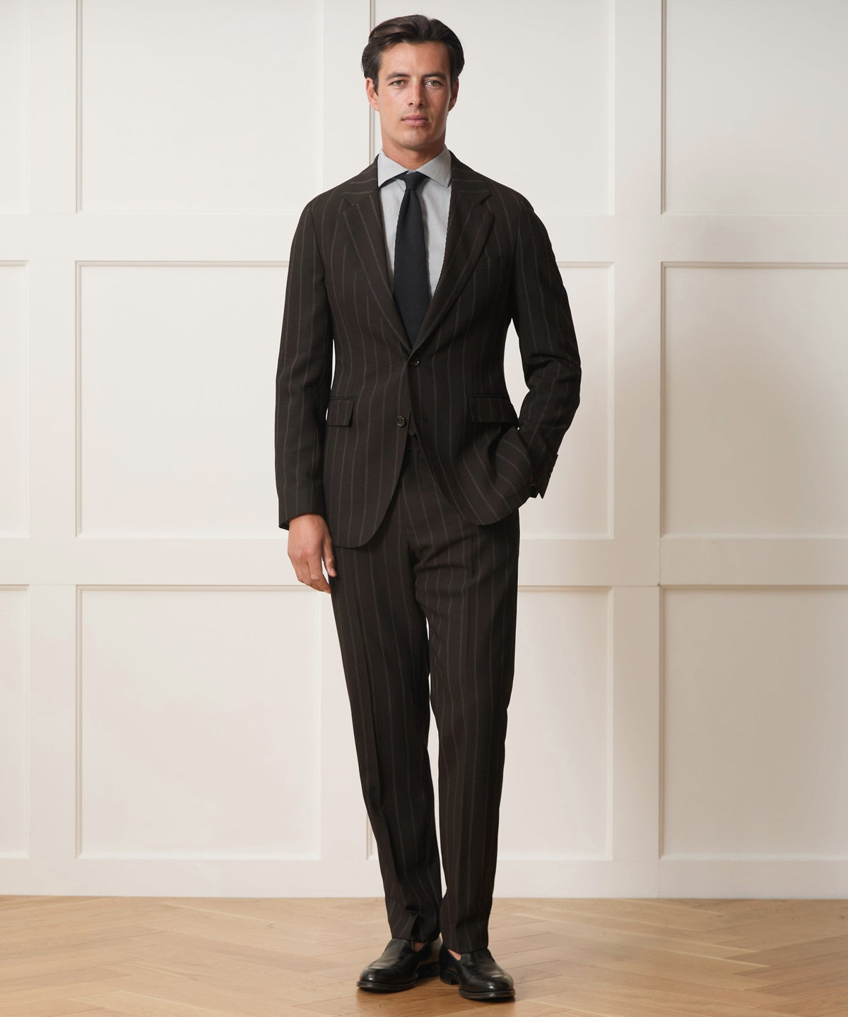 Italian Lightweight Sutton Jacket - Dark Brown