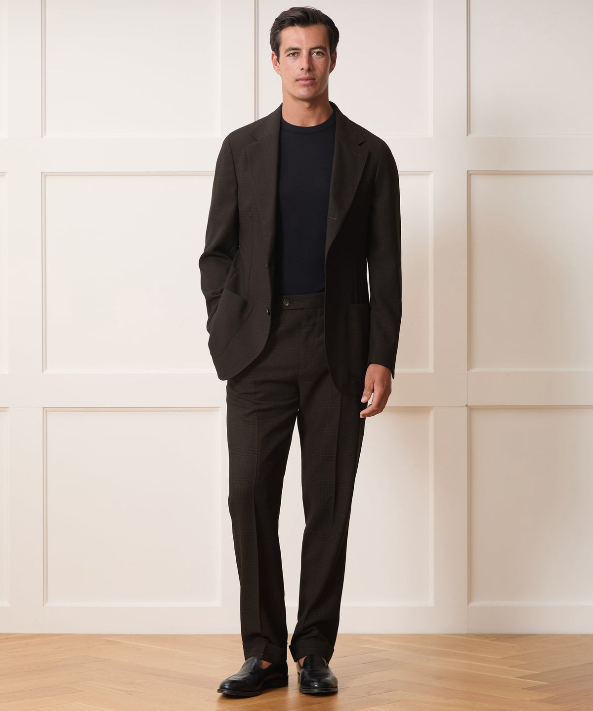 Italian Lightweight Madison Jacket - Dark Brown