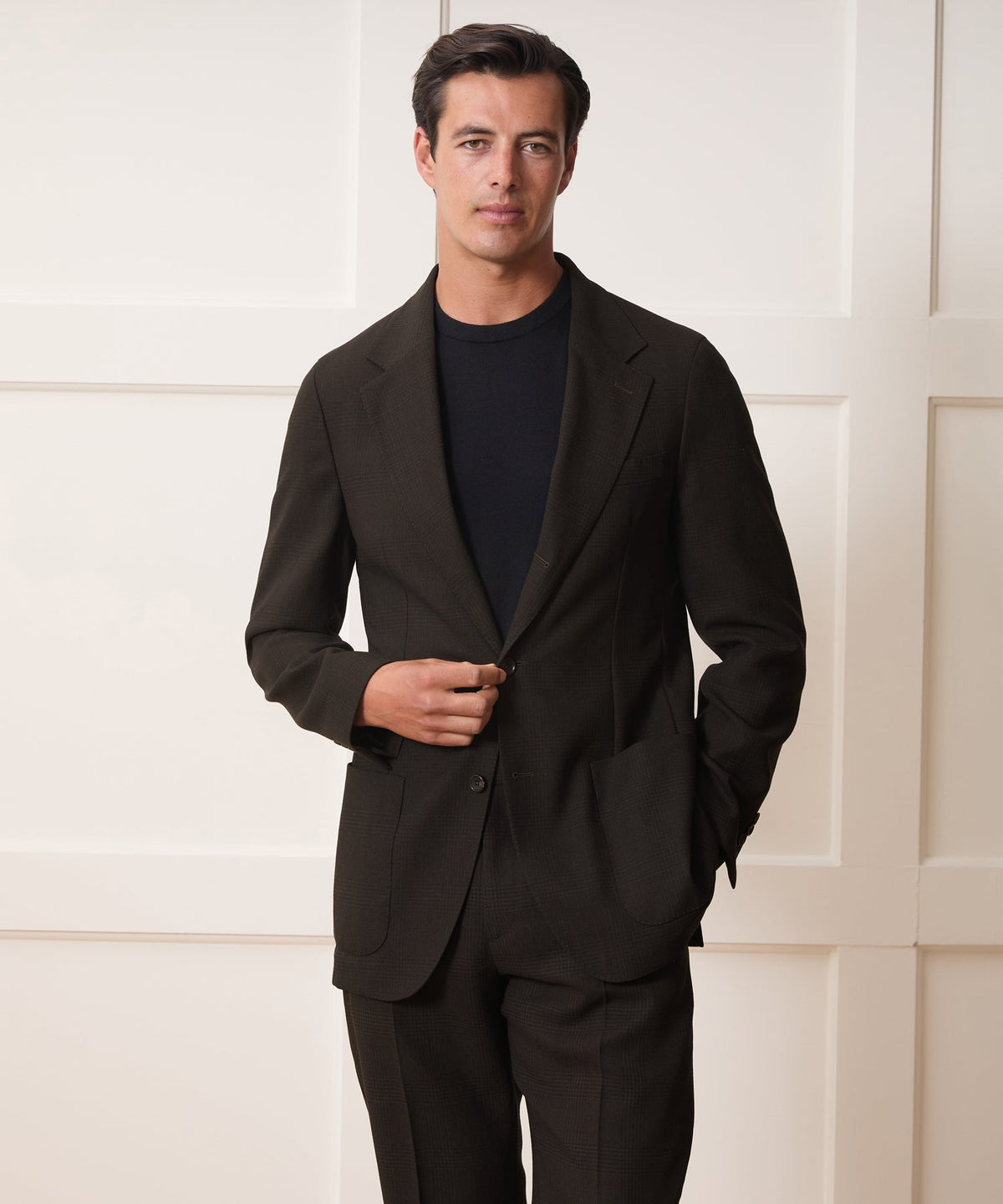 Italian Lightweight Madison Jacket - Dark Brown