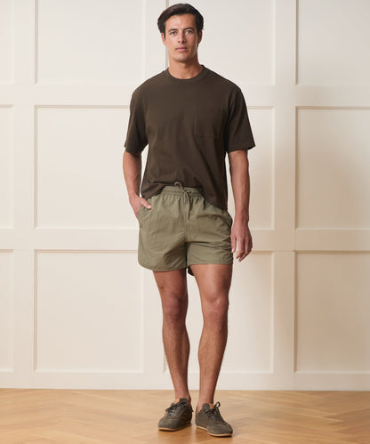 Boxy Jersey Tee - Espresso Bean