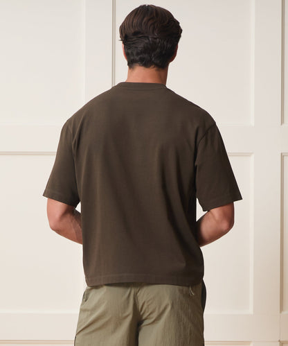 Boxy Jersey Tee - Espresso Bean