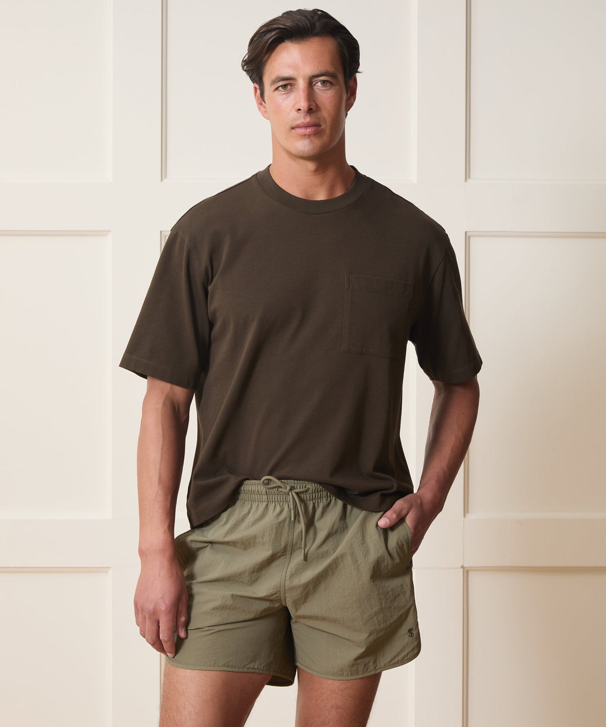 Boxy Jersey Tee - Espresso Bean
