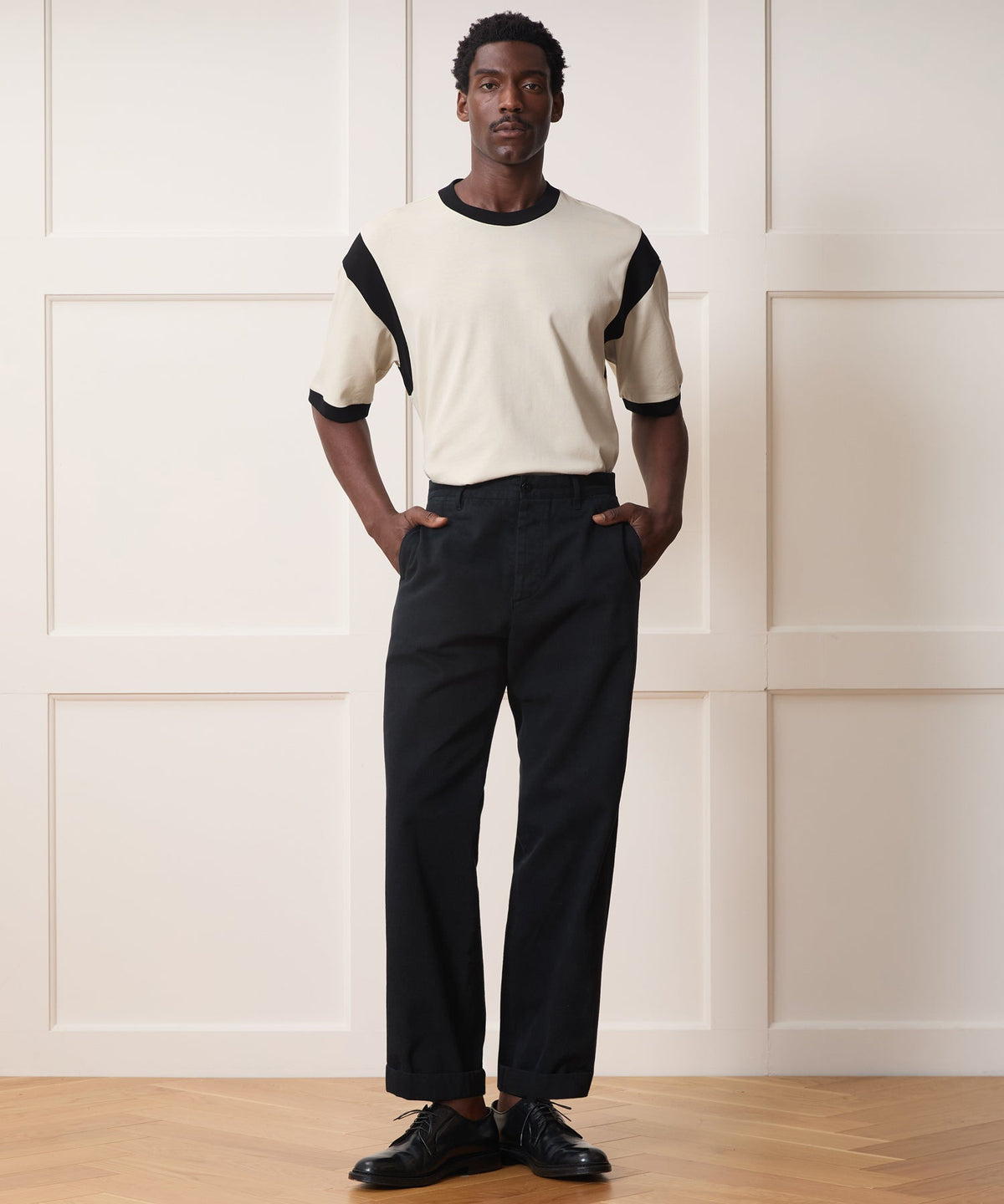 Collegiate Jersey Ringer Tee - Chalk
