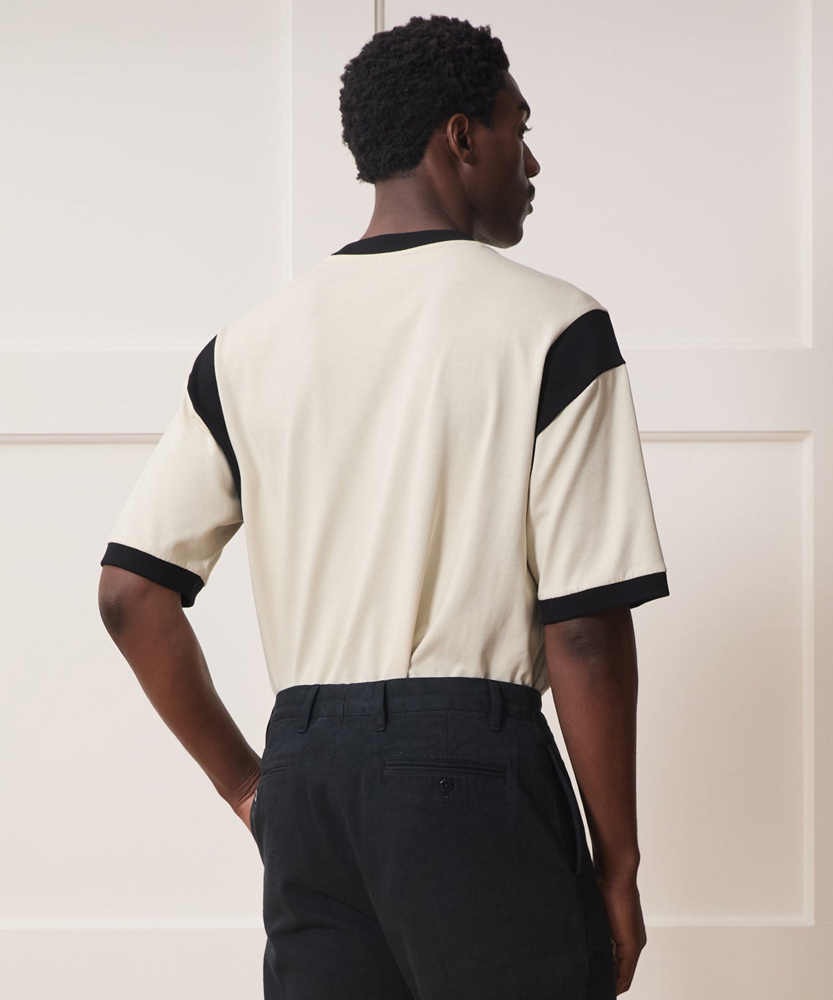 Collegiate Jersey Ringer Tee - Chalk