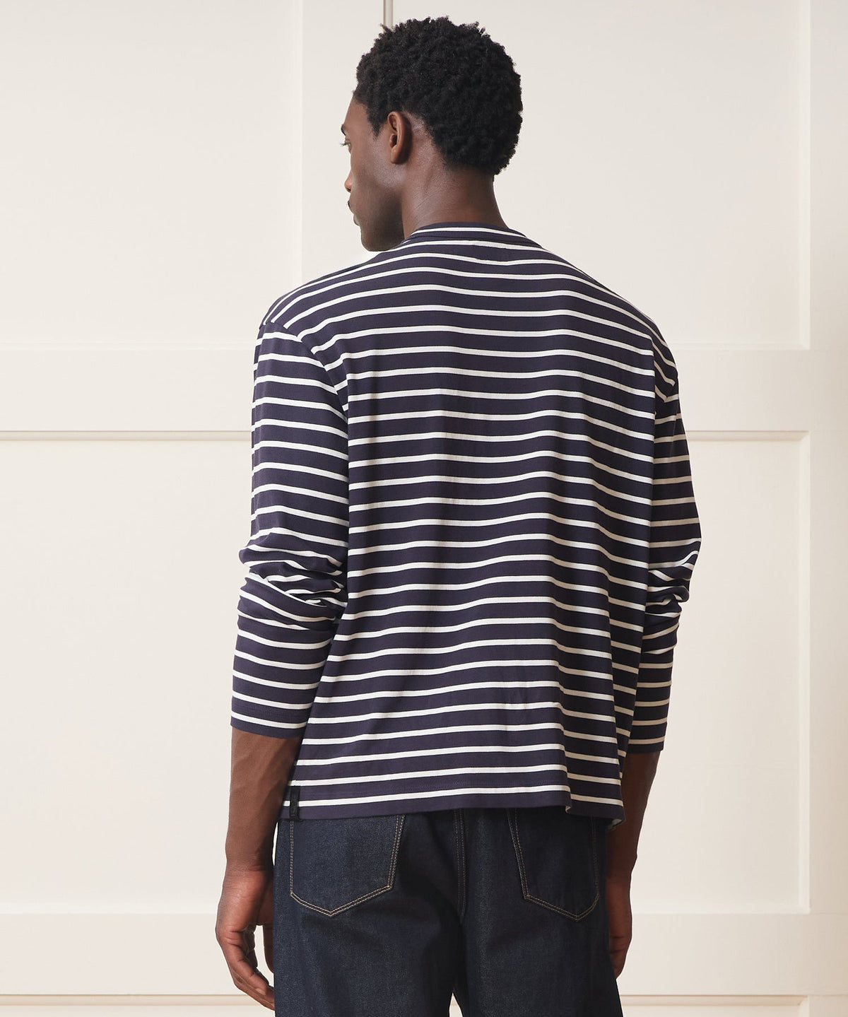 Boxy Jersey Tee - Navy
