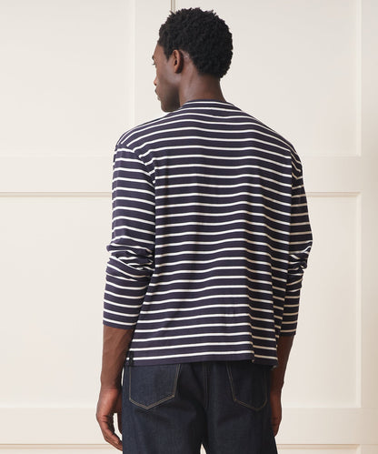 Boxy Jersey Tee - Navy