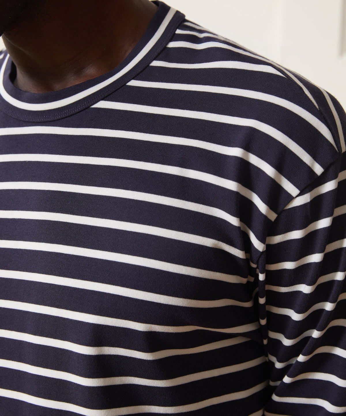 Boxy Jersey Tee - Navy