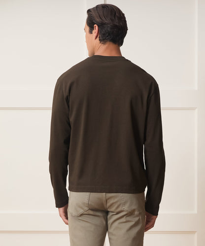 Boxy Jersey Tee - Espresso Bean