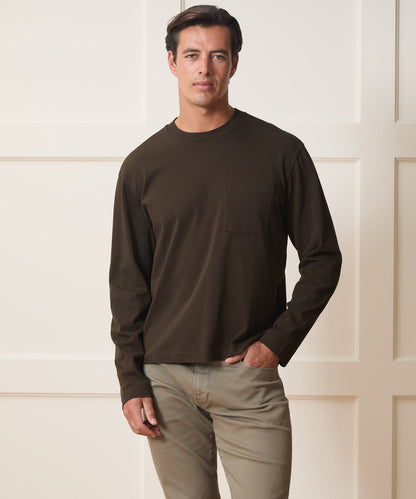 Boxy Jersey Tee - Espresso Bean