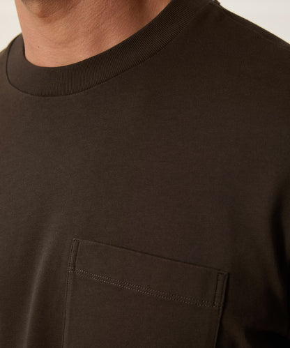 Boxy Jersey Tee - Espresso Bean
