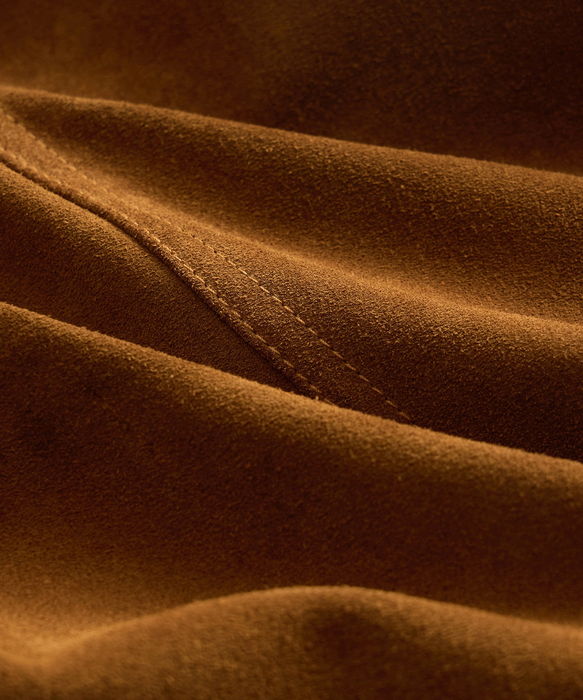 Italian Suede Dylan Jacket - Burnt Caramel