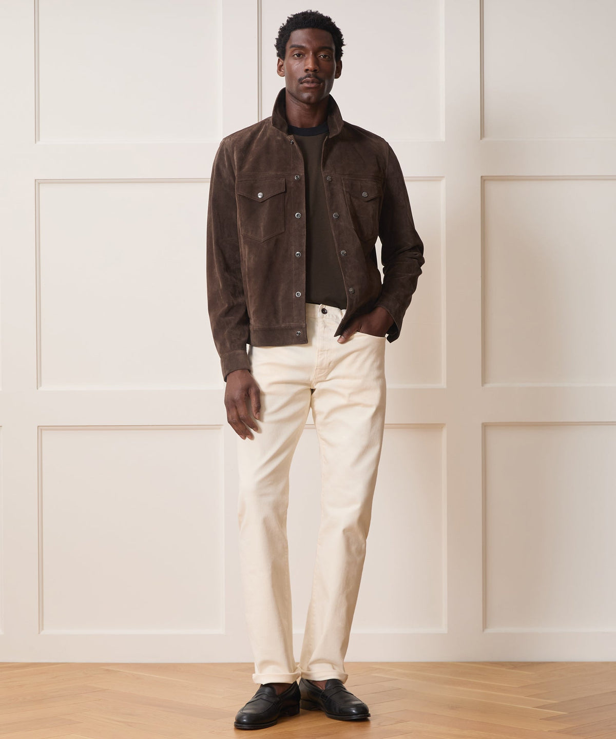 Italian Suede Dylan Jacket - Rich Brown