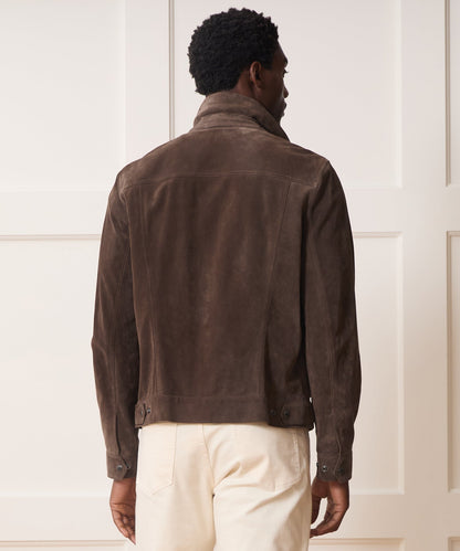 Italian Suede Dylan Jacket - Rich Brown