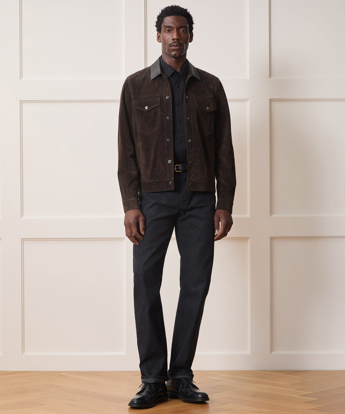 Italian Suede Dylan Jacket - Espresso