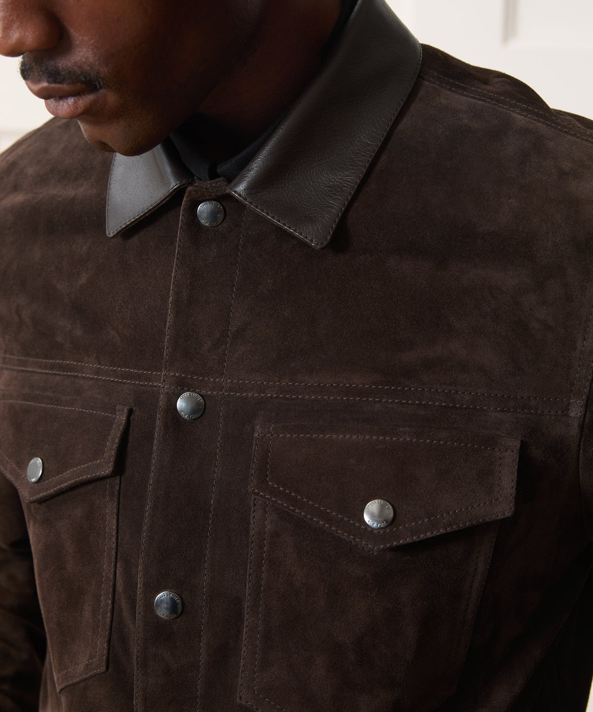Italian Suede Dylan Jacket - Espresso