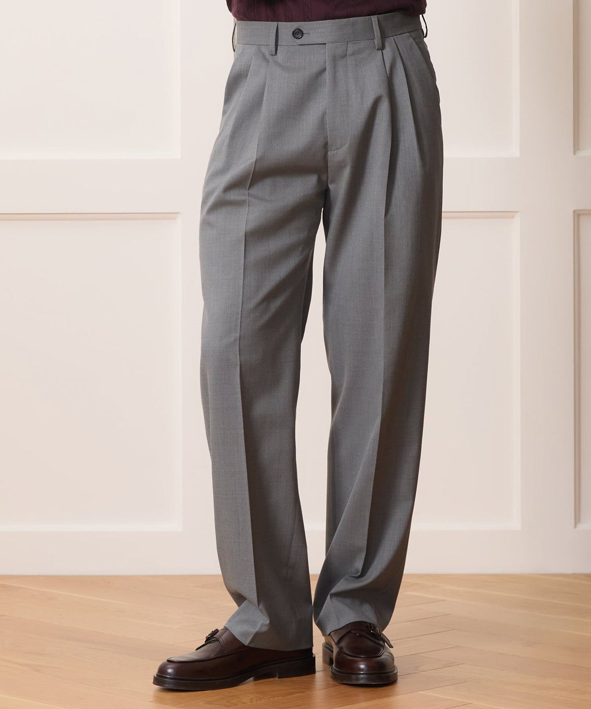 Italian Gabardine Wythe Trouser - Light Grey