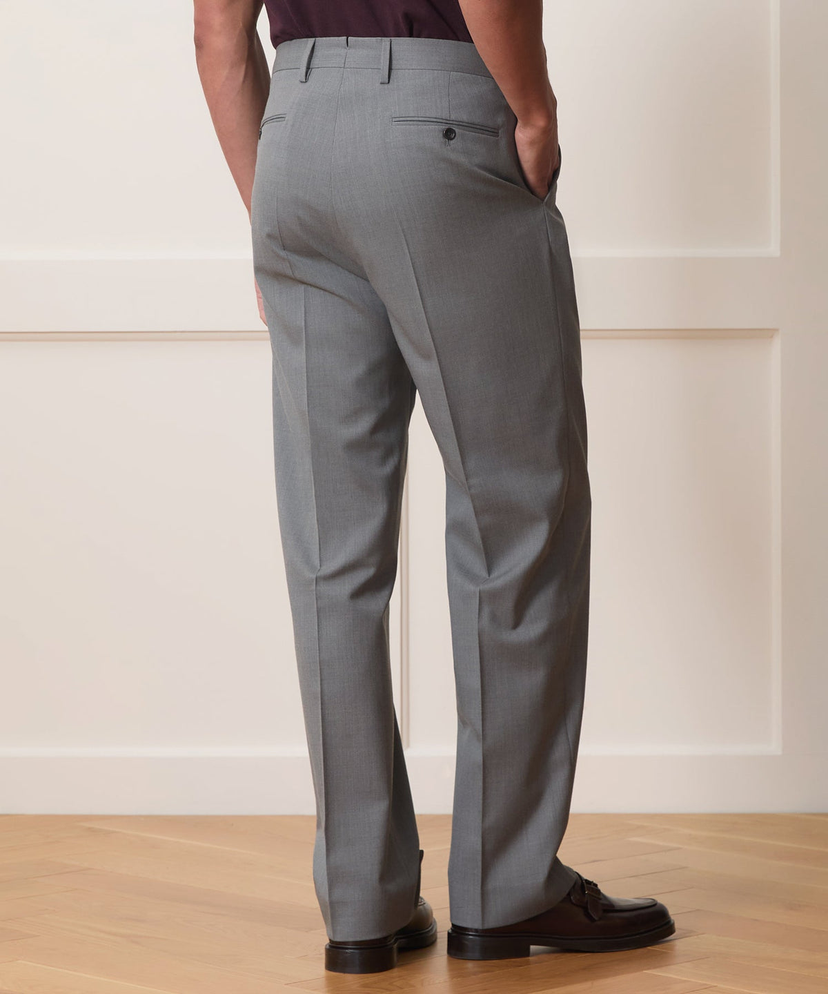 Italian Gabardine Wythe Trouser - Light Grey