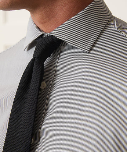 Italian Grenadine Silk Tie - Black
