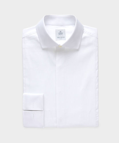 Plissé Tuxedo Shirt - White