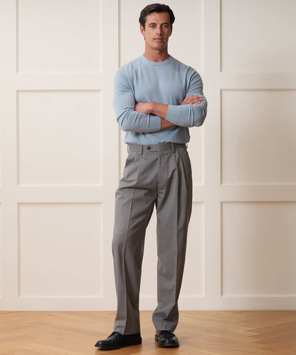 Silk-Cashmere Crewneck Sweater - Dusty Blue