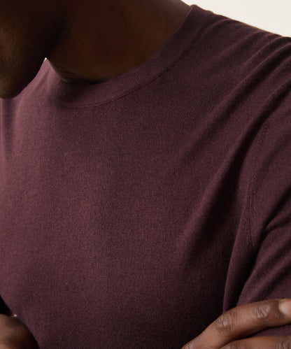 Silk-Cashmere Crewneck Sweater - Raisin