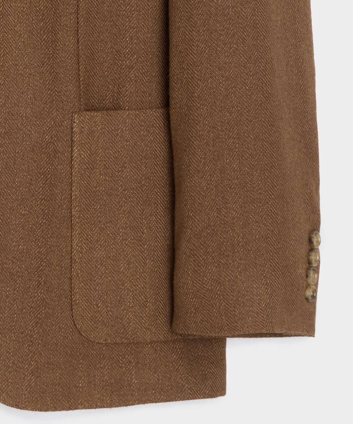 Italian Herringbone Sport Coat - Straw
