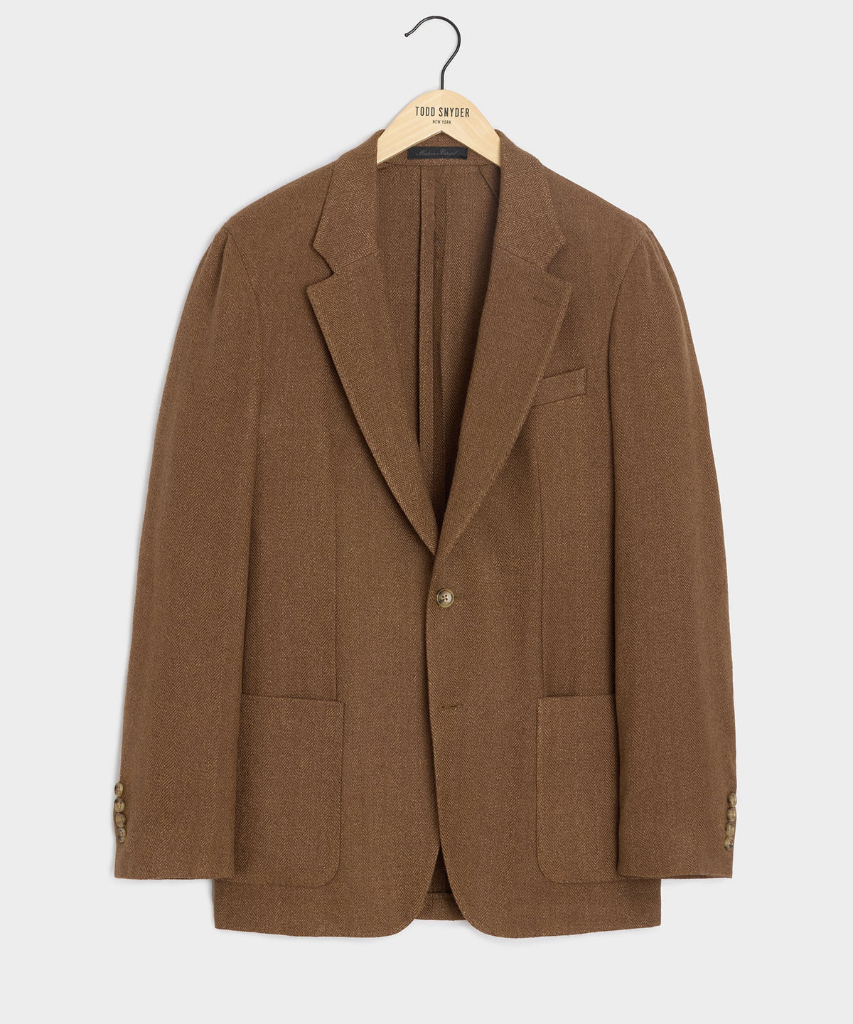 Italian Herringbone Sport Coat - Straw