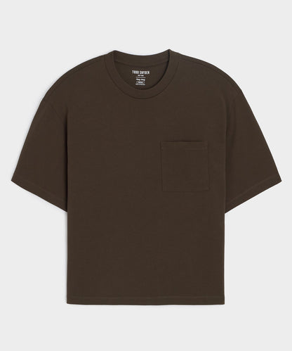 Boxy Jersey Tee - Espresso Bean