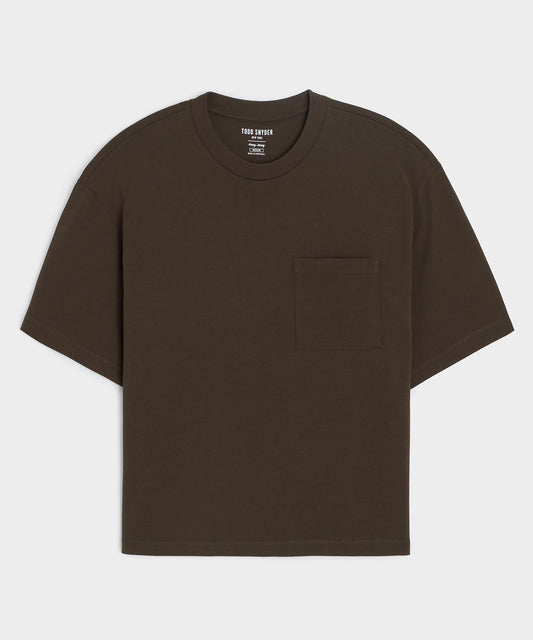 Boxy Jersey Tee - Espresso Bean