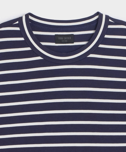 Boxy Jersey Tee - Navy