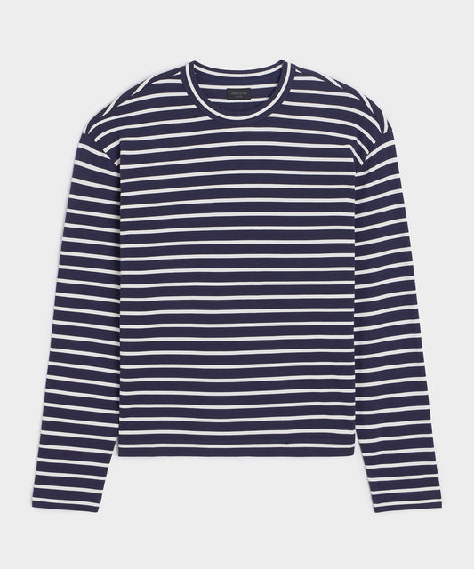 Boxy Jersey Tee - Navy