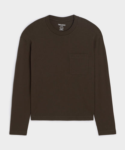 Boxy Jersey Tee - Espresso Bean